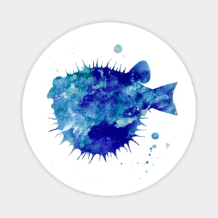 Blowfish Watercolor Painting Magnet